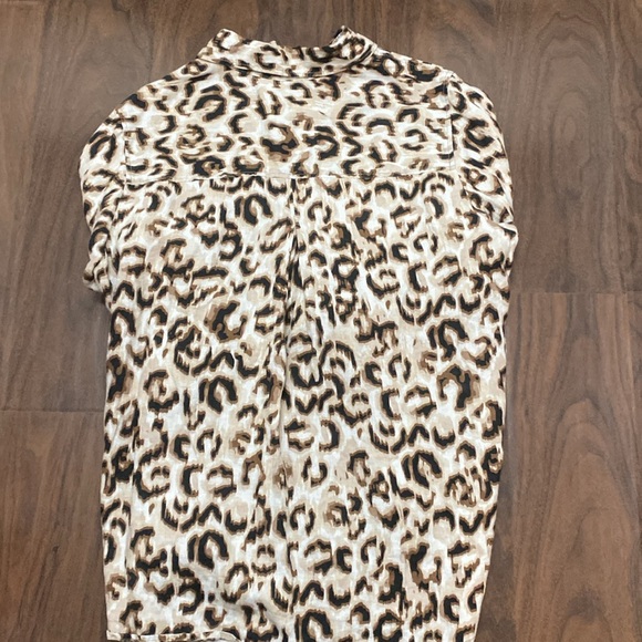 Ruby Rd leopard print button down top - Picture 4 of 4